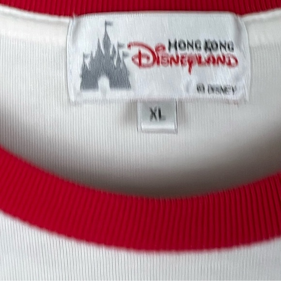 Disney Disneyland Hong Kong Grand Opening Baseball Tee Tshirt Sz XL Red Graohic - Picture 3 of 11